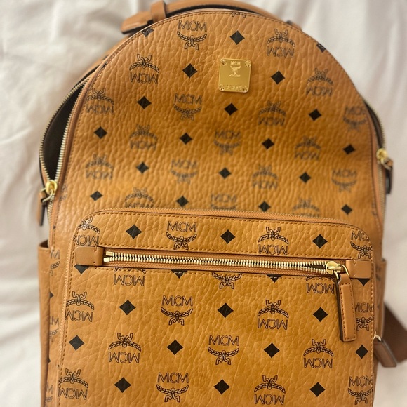 MCM Cognac Visetos Backpack - Picture 1 of 6